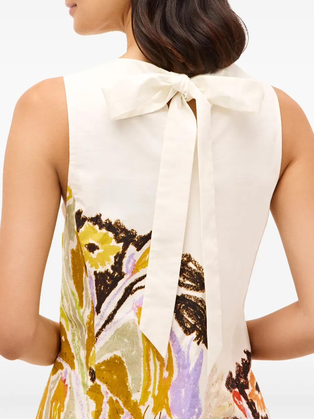 Marie Oliver Marilyn gelaagde jurk met bloemenprint Wit