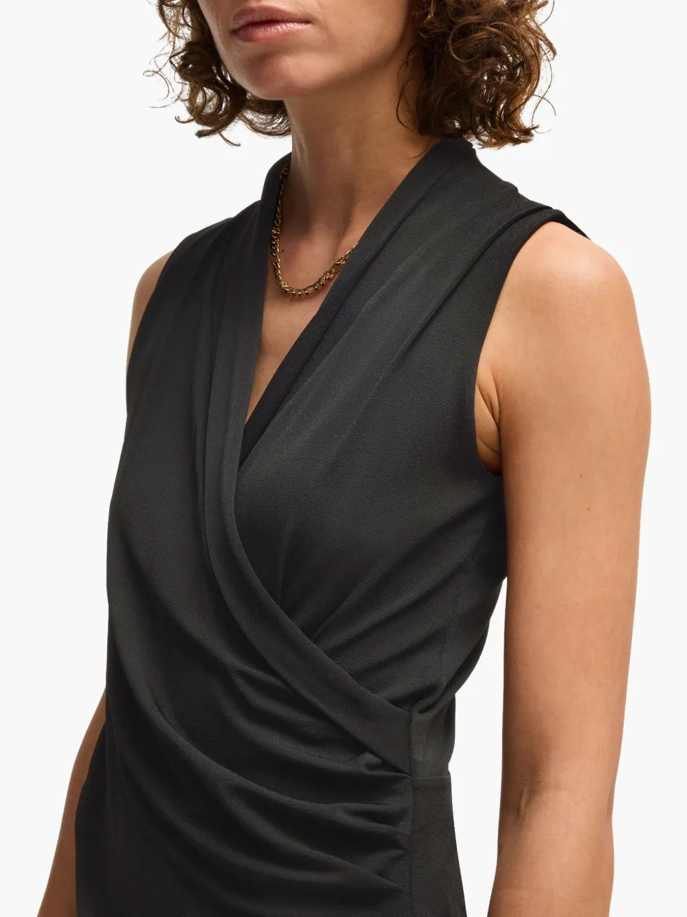 BOSS Gesmockte top Zwart