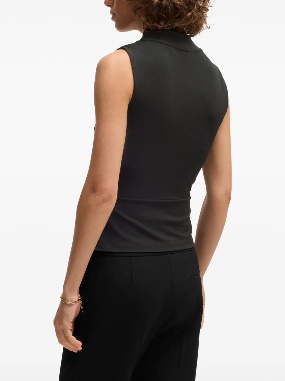 BOSS Gesmockte top Zwart
