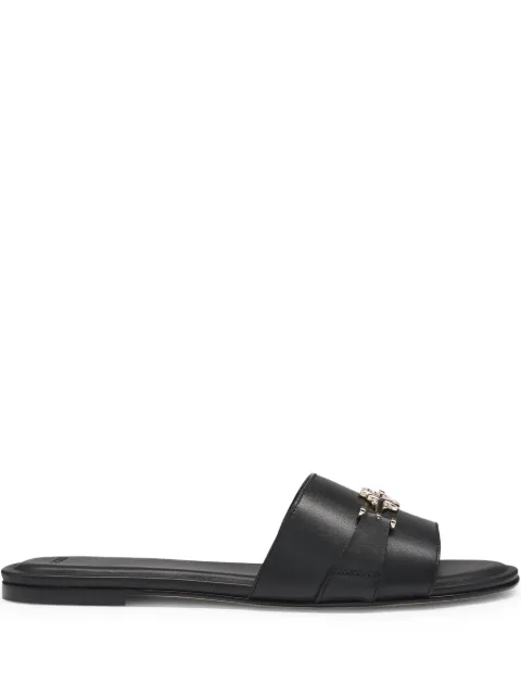 BOSS leather slides