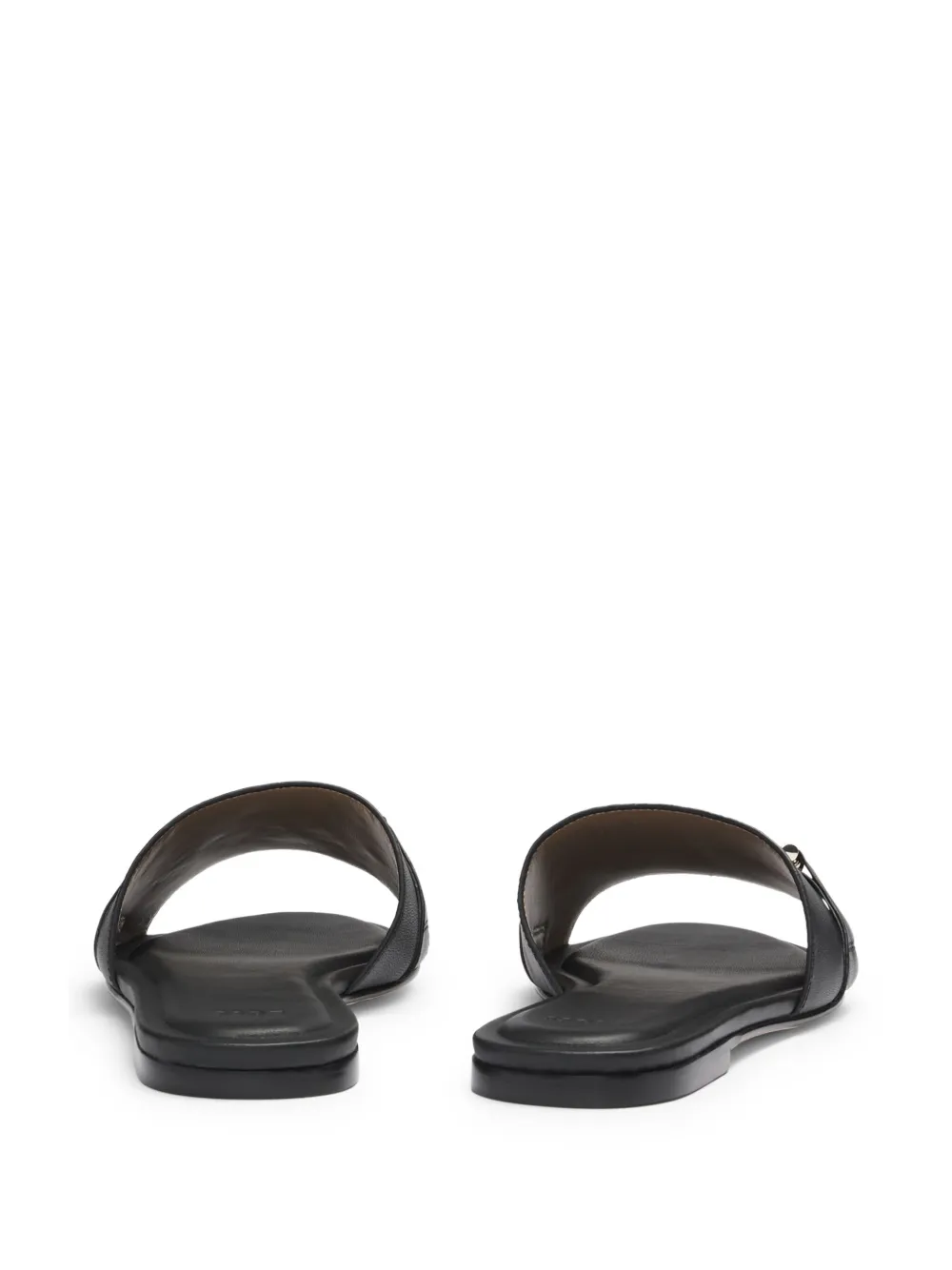 BOSS leather slides Black