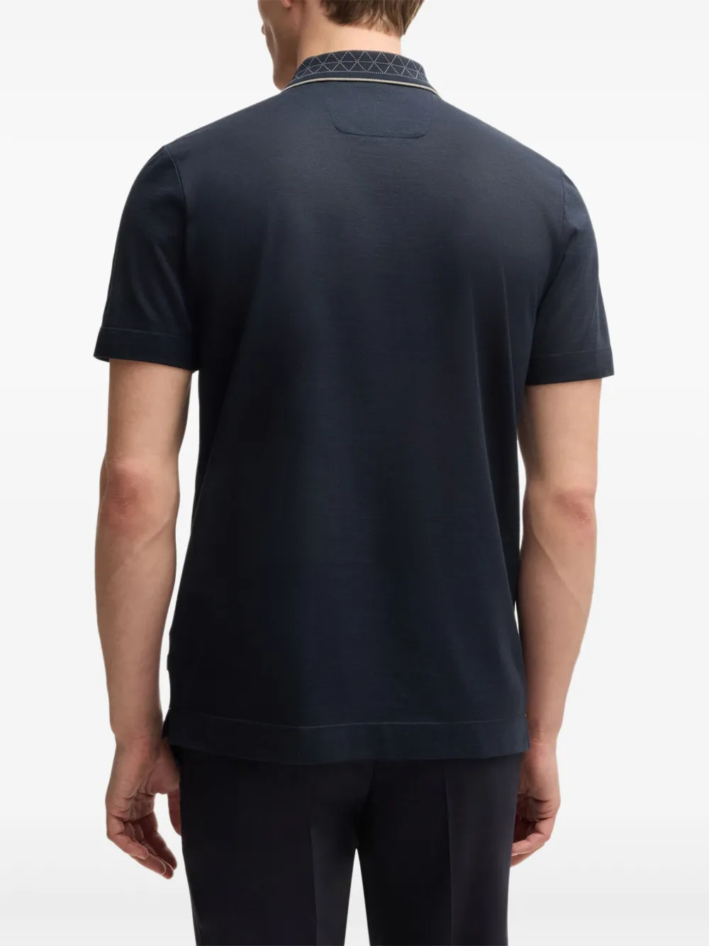 BOSS x Aston Martin poloshirt met logopatch Blauw
