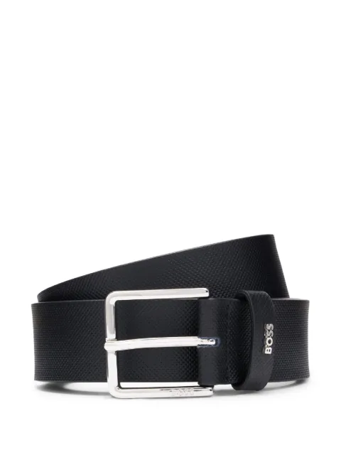 BOSS textured leather belt