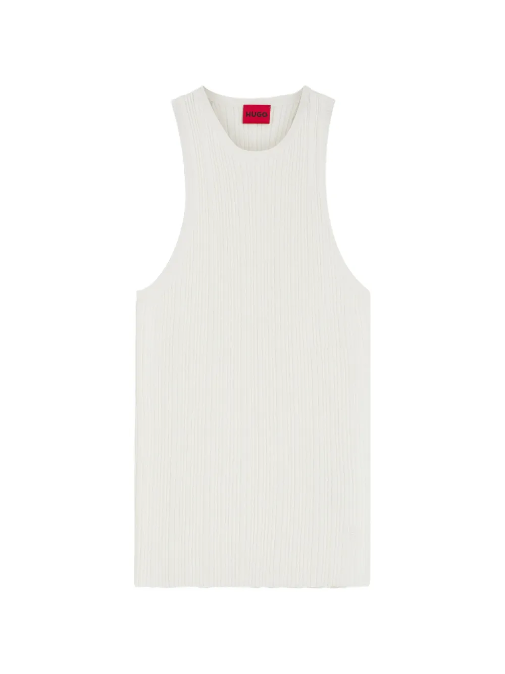 HUGO Canotta in maglia a coste - Bianco
