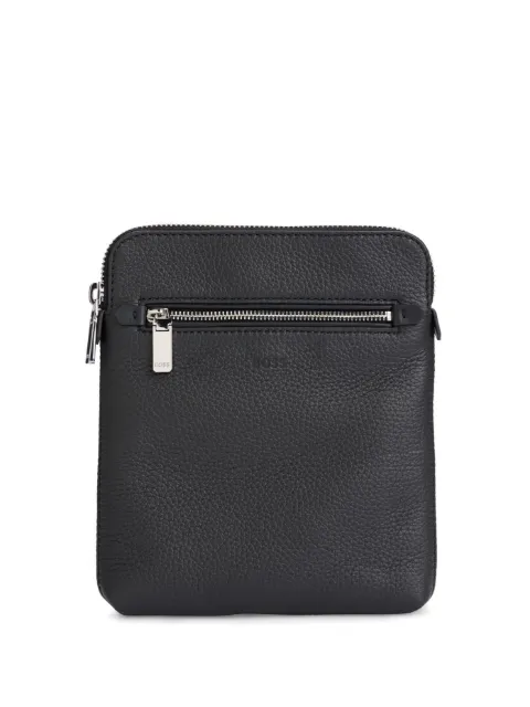BOSS Bolsa carteiro de couro texturizado