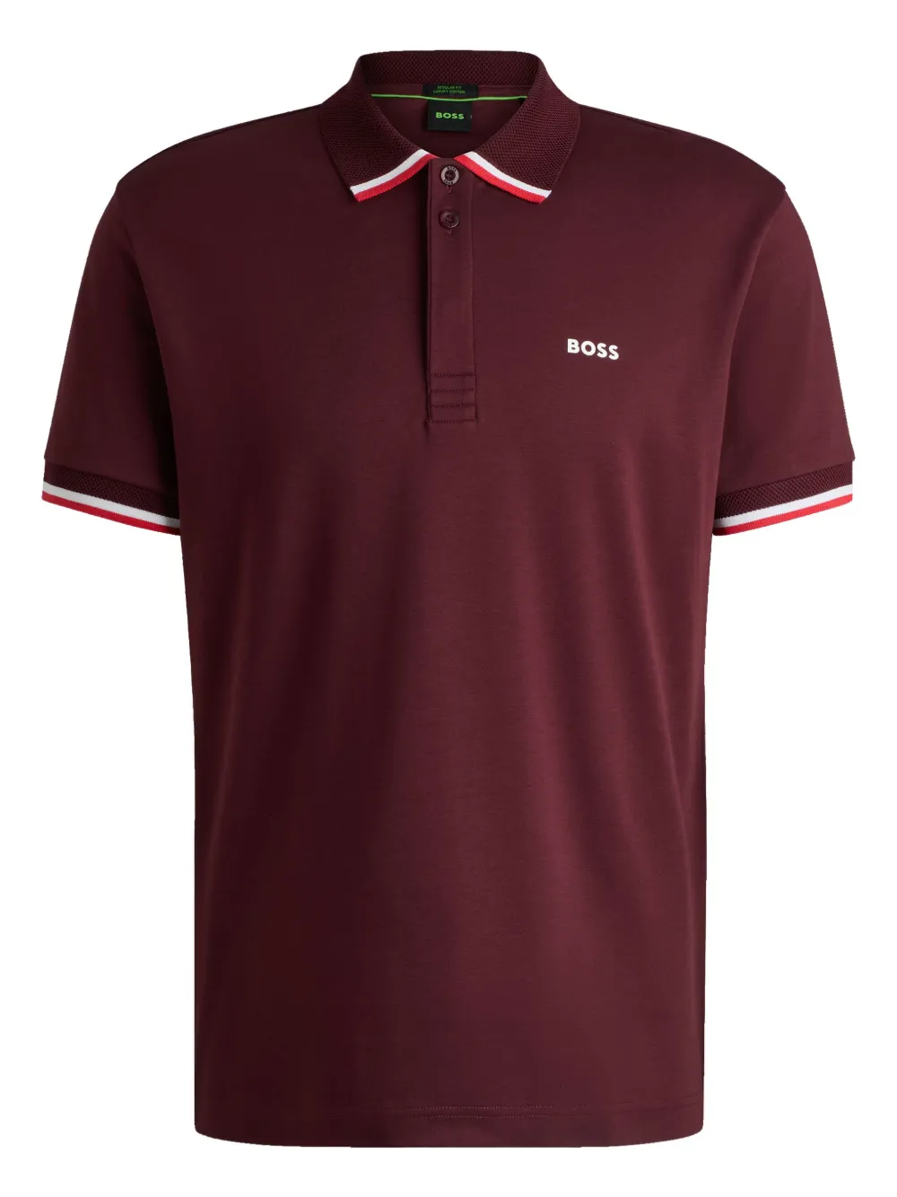Hugo Boss Logo-print Polo Shirt In Red