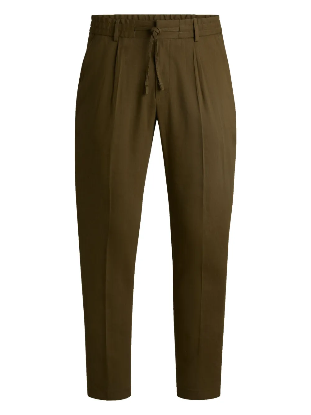 drawstring straight-leg trousers