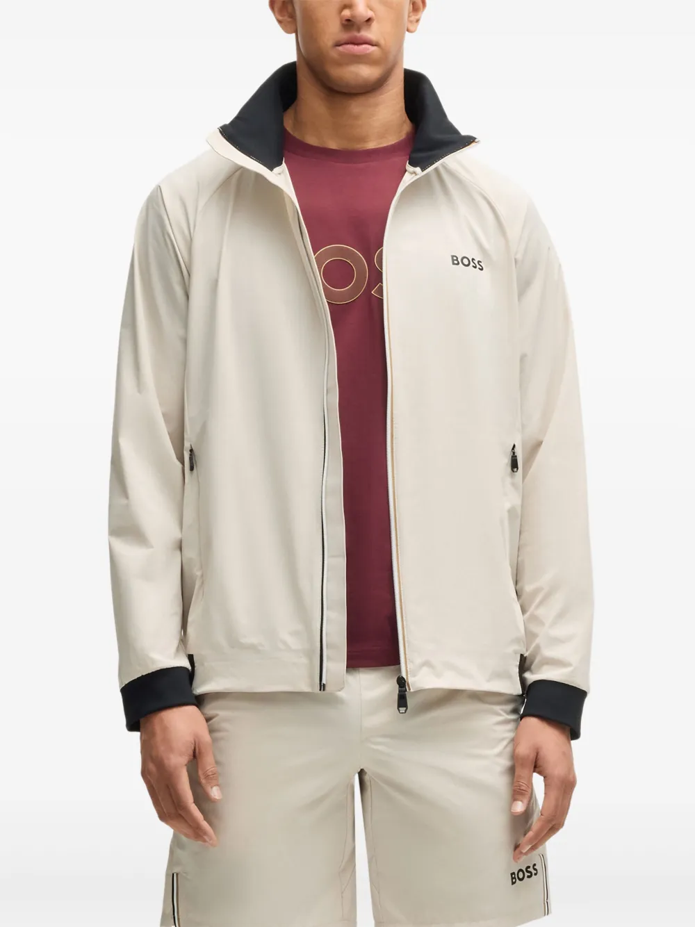 BOSS Jack met rits Beige