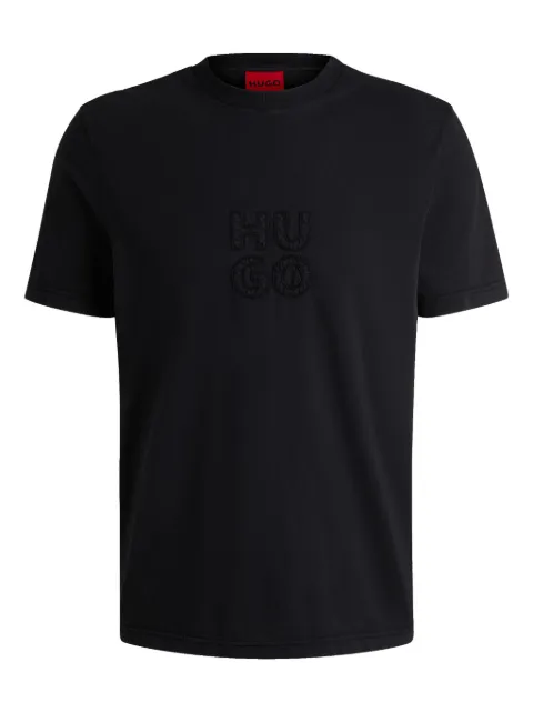 HUGO logo-embroidered T-shirt