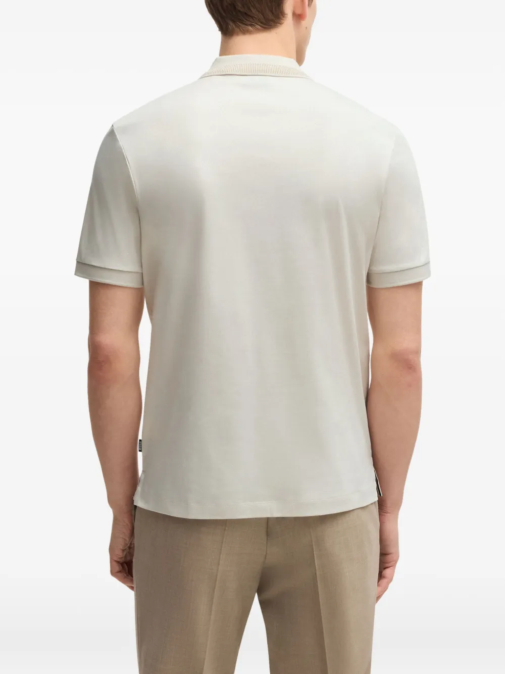 BOSS Poloshirt met logopatch Beige