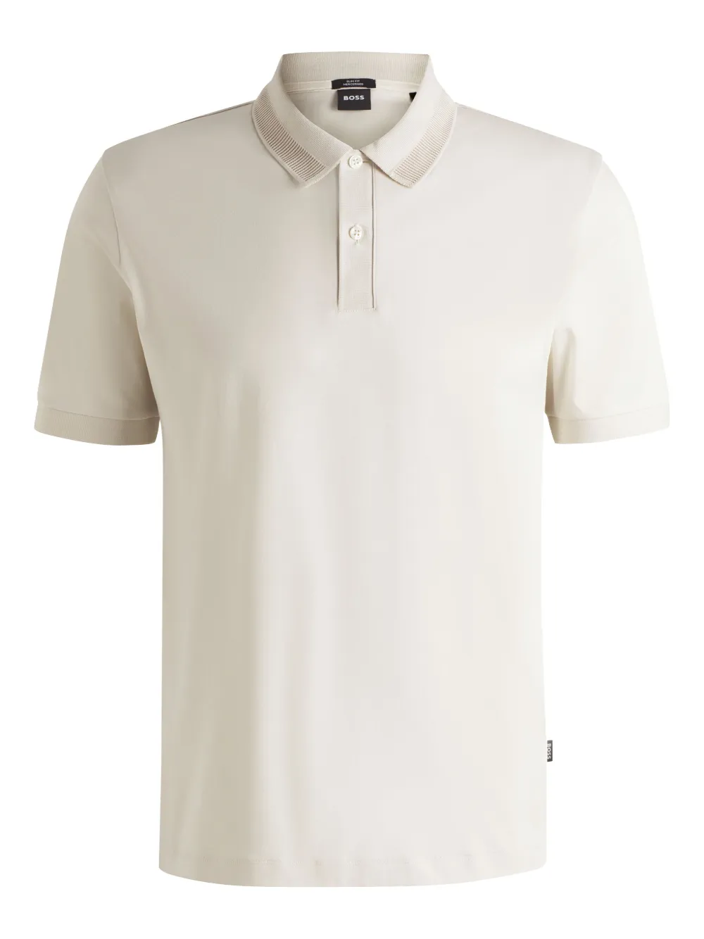 BOSS Poloshirt met logopatch Beige
