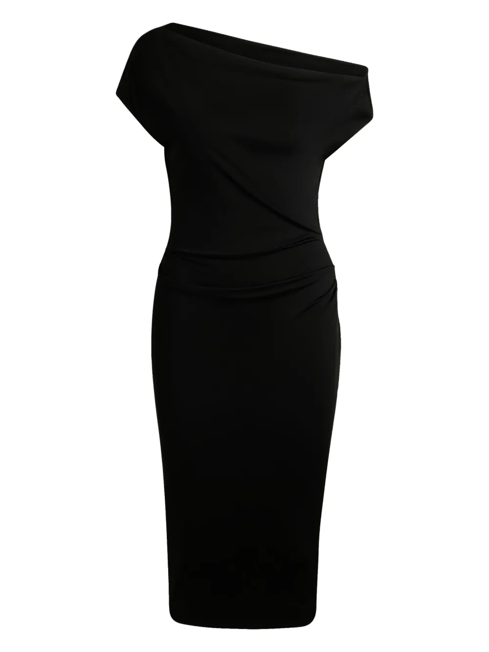 BOSS Off-shoulder jurk Zwart