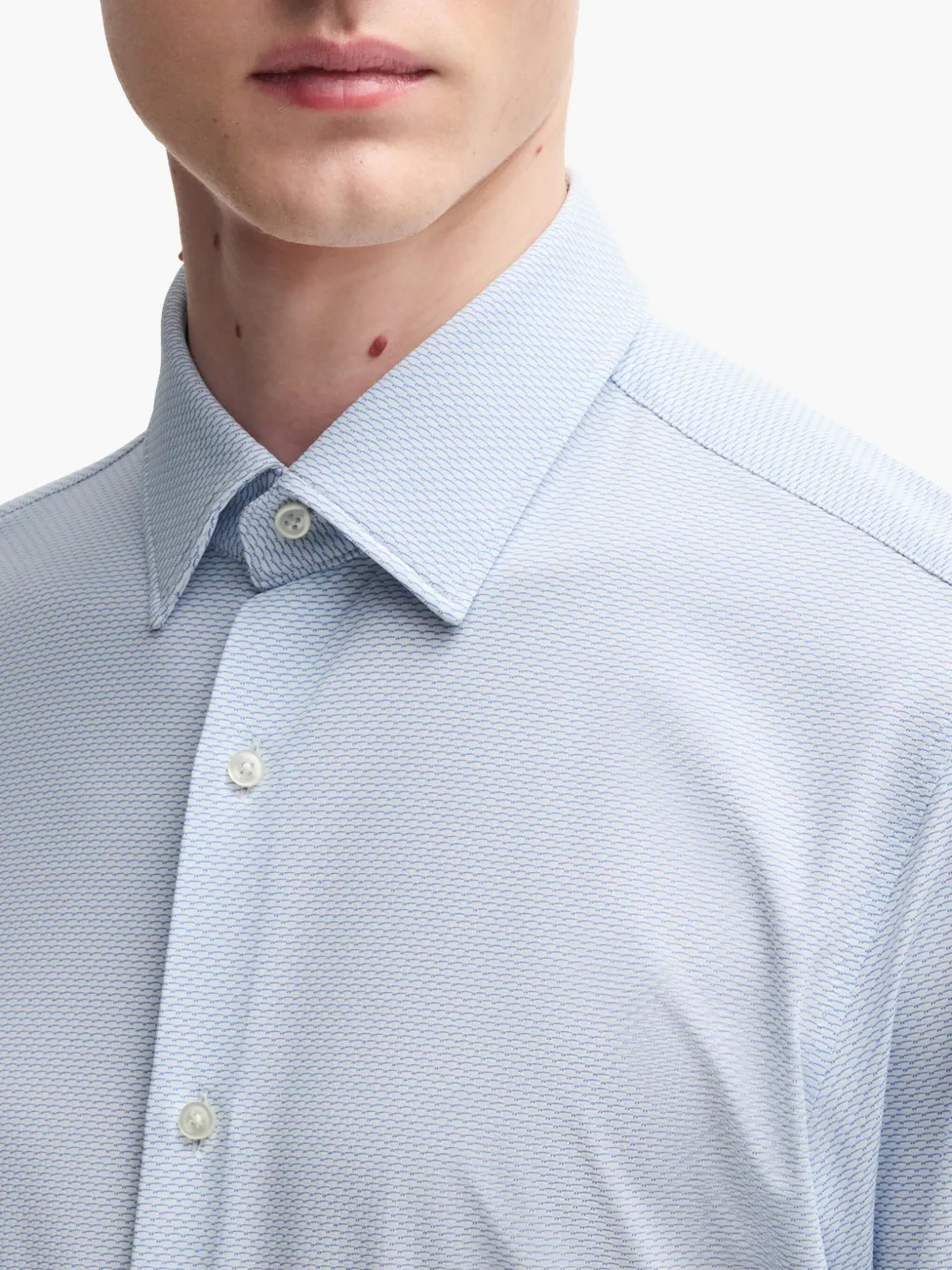 BOSS Overhemd met geometrische print Blauw