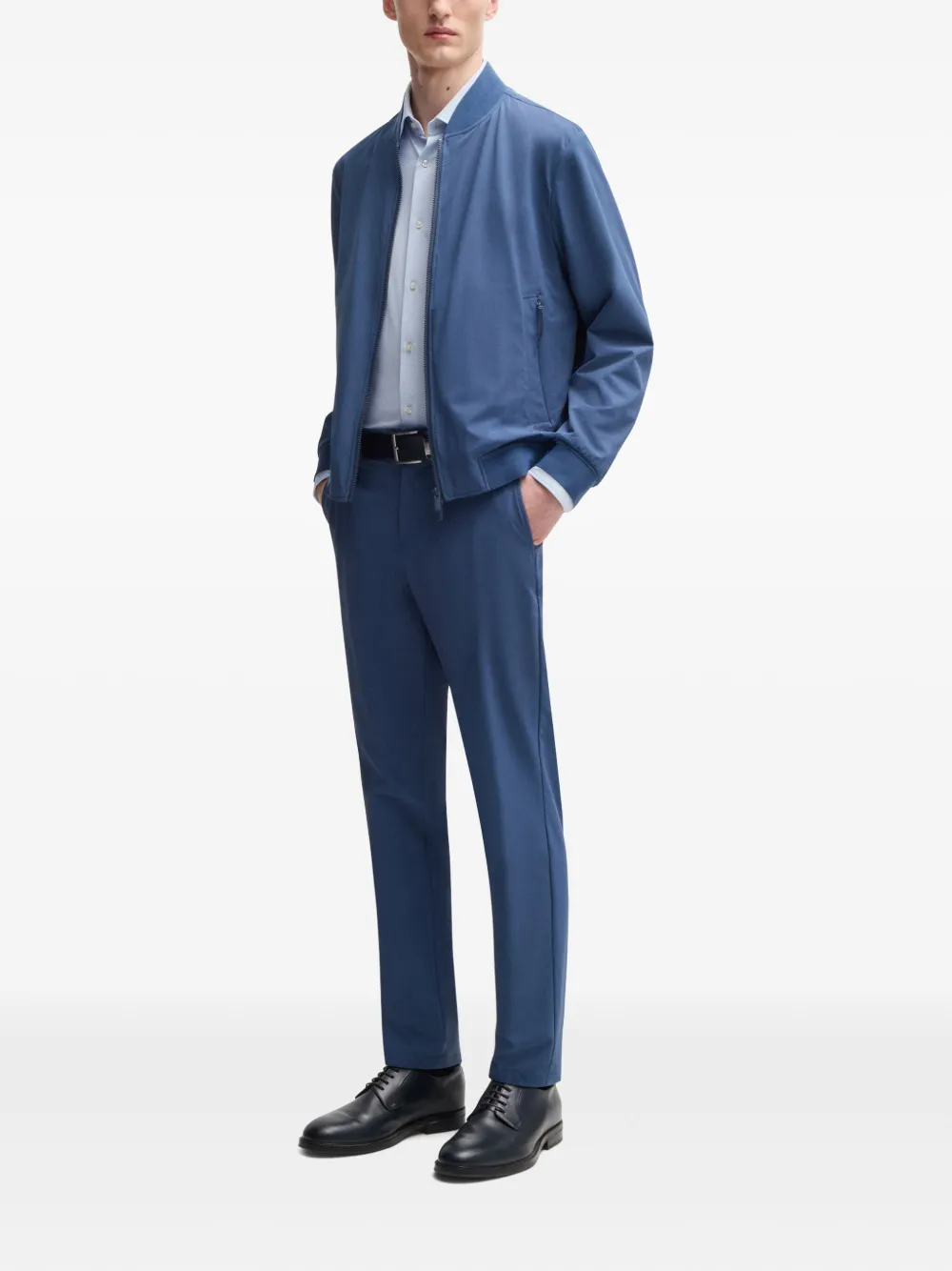 BOSS Overhemd met geometrische print - Blauw