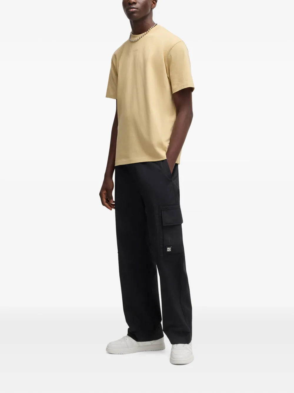 HUGO Sneakers van imitatieleer Wit