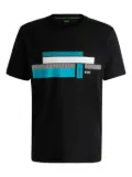 BOSS logo-artwork T-shirt - Black