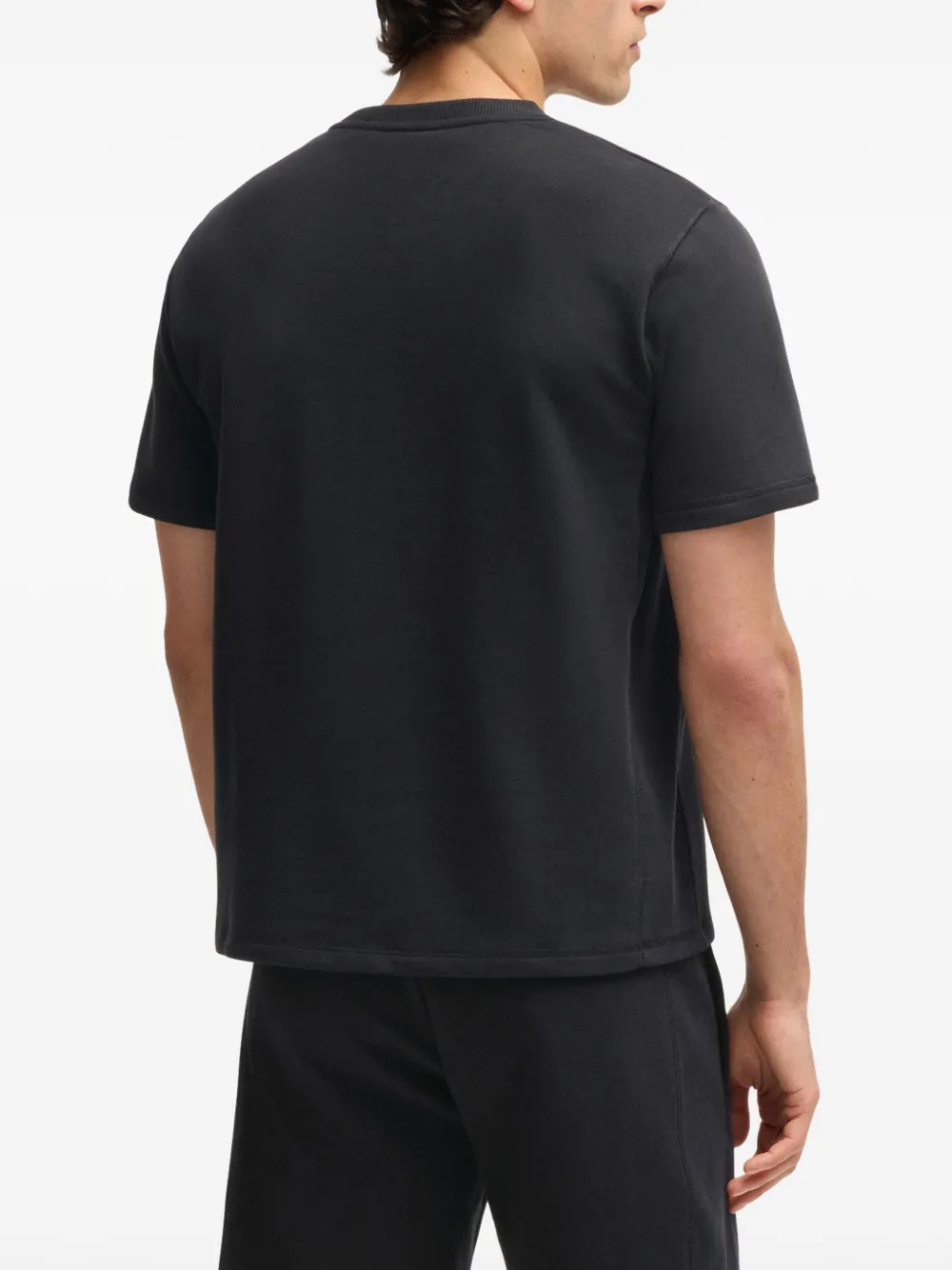 BOSS T-shirt met geborduurd logo Zwart