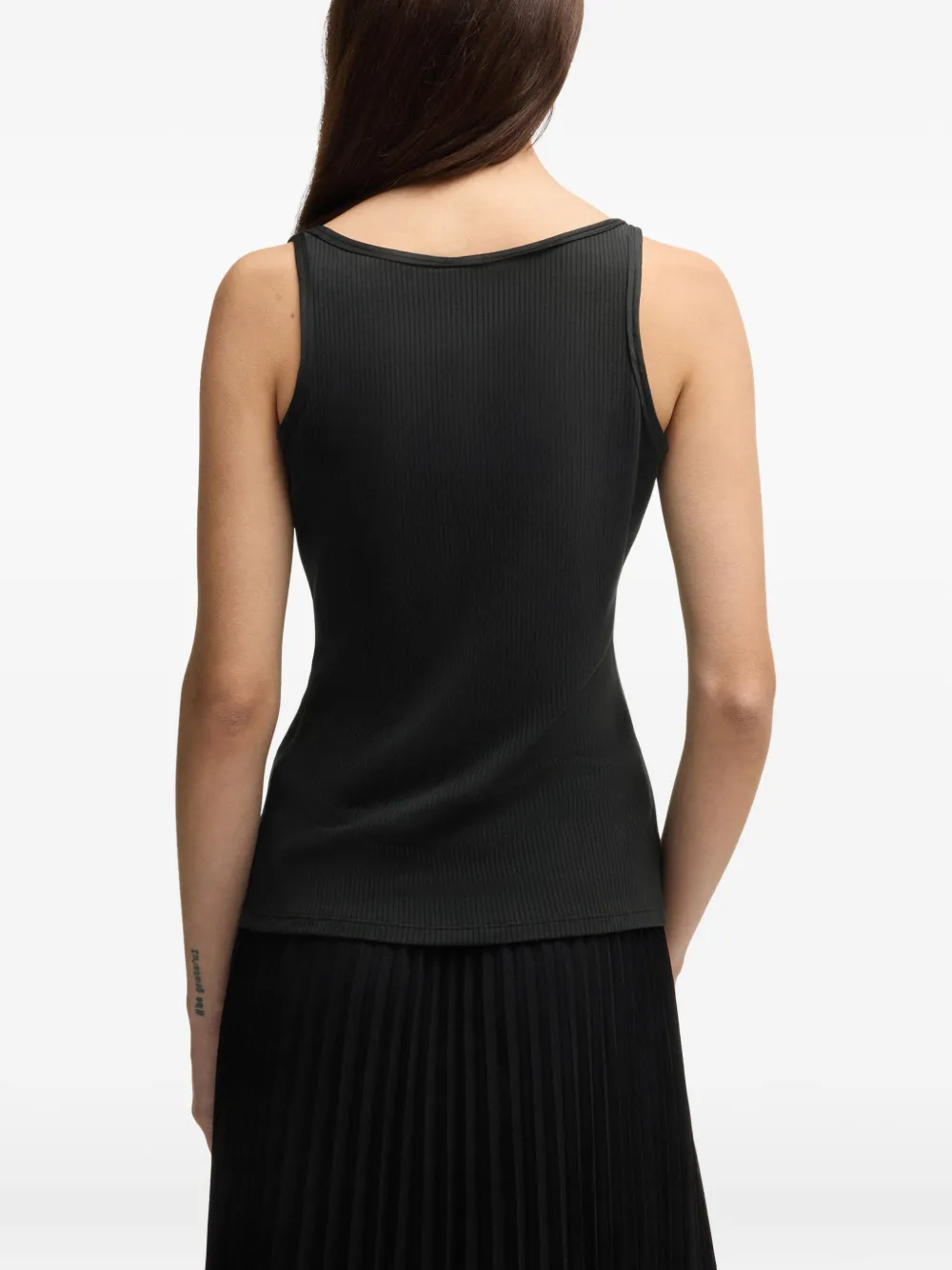 BOSS Jersey tanktop Zwart