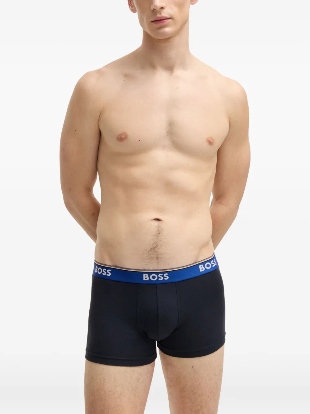 Shop Hugo Boss Printed Briefs (pack Of Three) In Blue