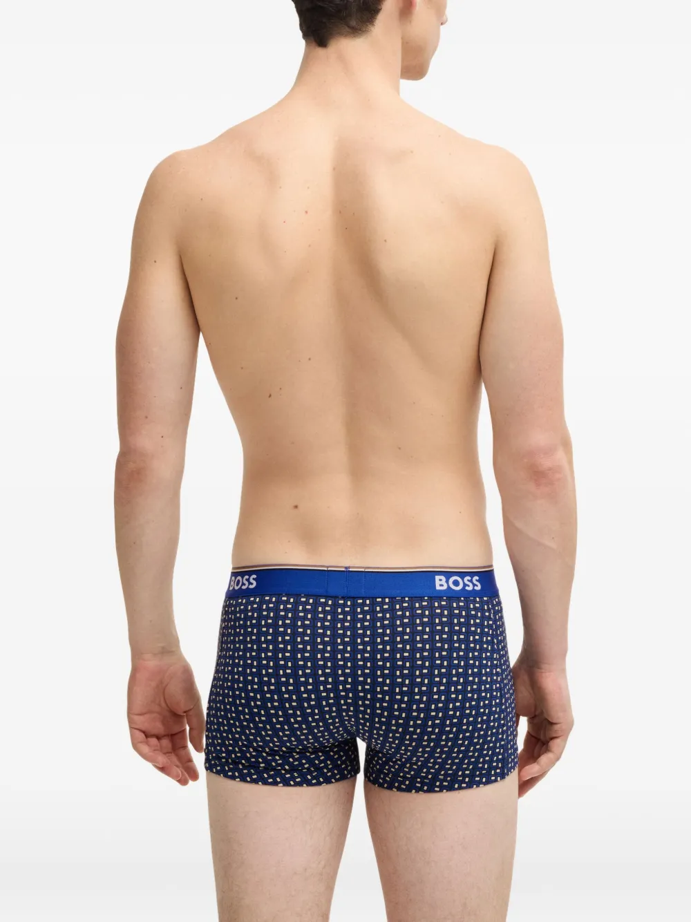 Shop Hugo Boss Printed Briefs (pack Of Three) In Blue
