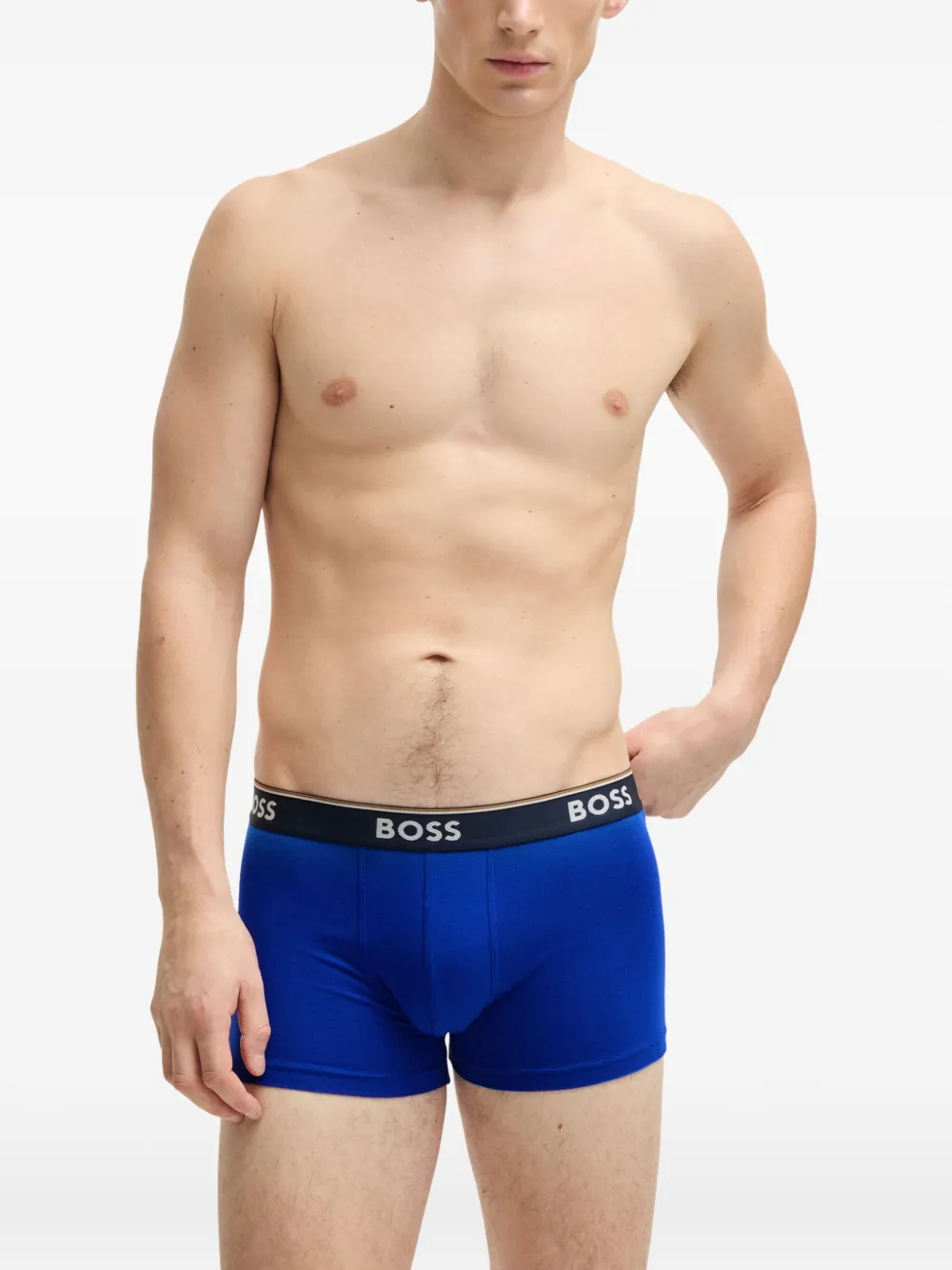 Shop Hugo Boss Printed Briefs (pack Of Three) In Blue
