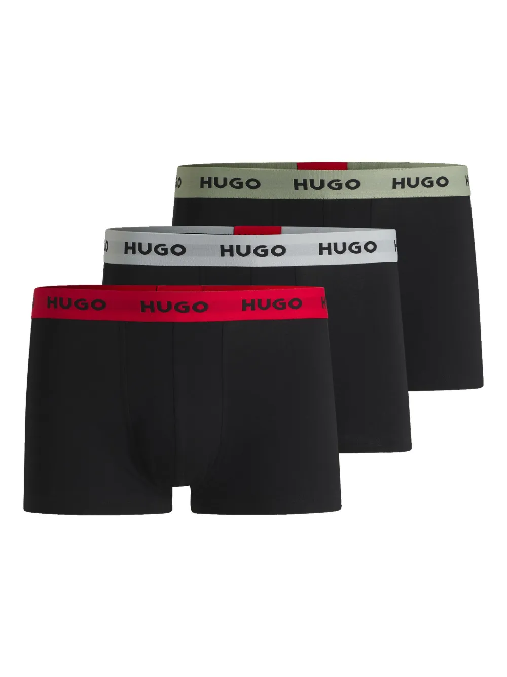 HUGO logo-waistband briefs (pack of three) | Black | Image 1