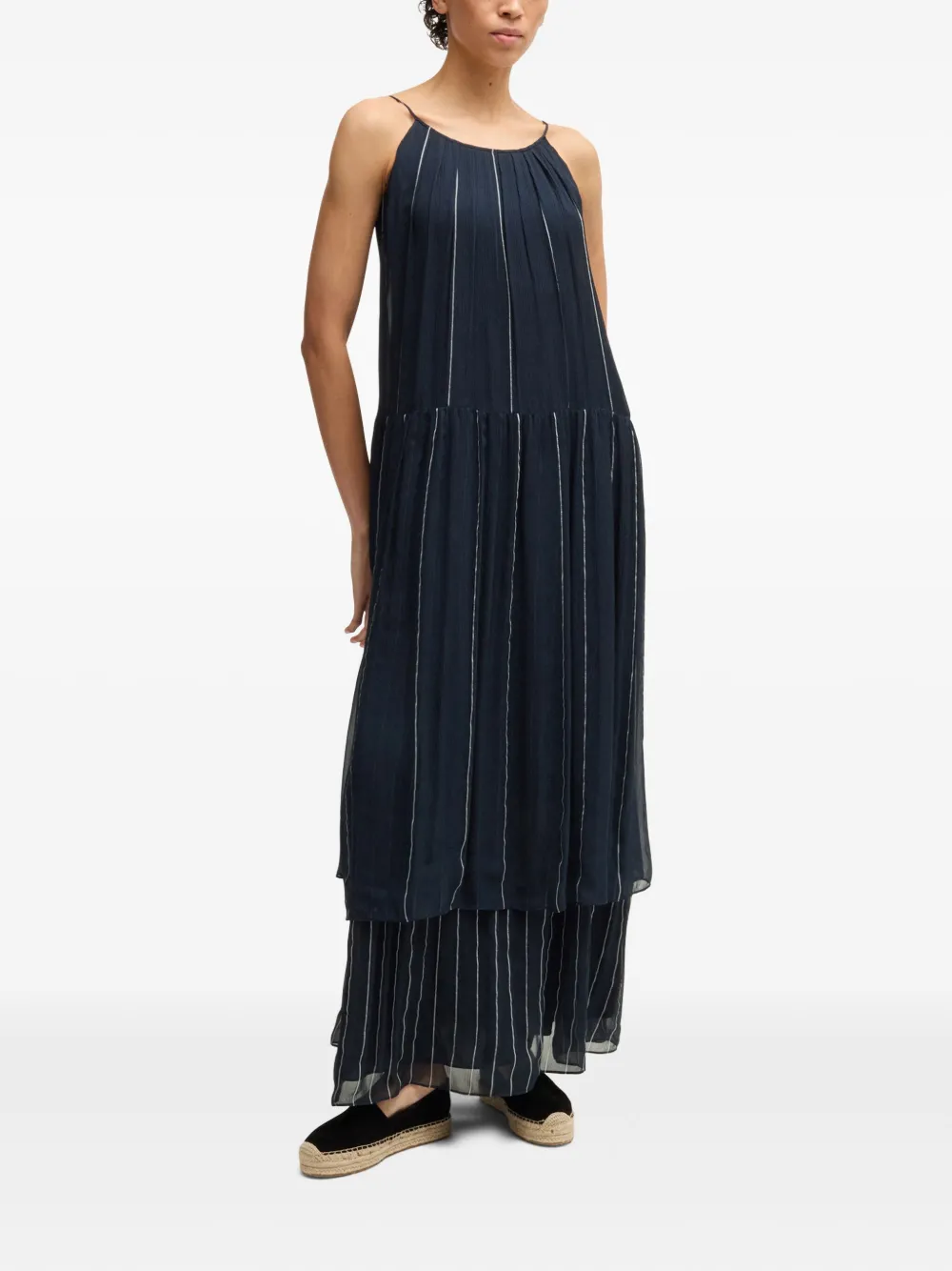 BOSS Gestreepte jurk - Blauw