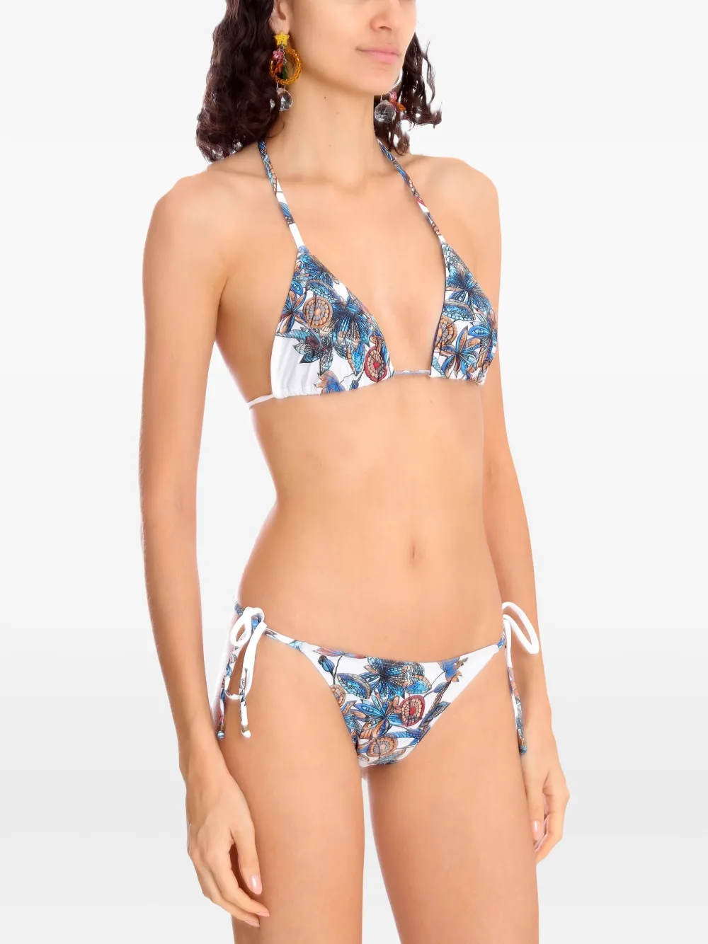 Amir Slama Bikini met bloemenprint Wit