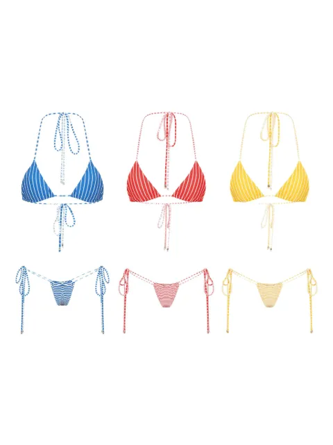 Amir Slama striped bikinis (set of three)