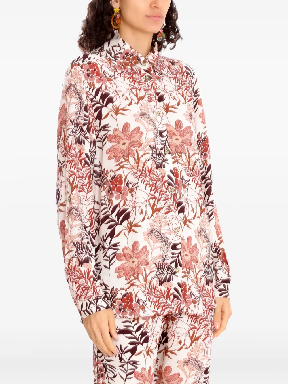Amir Slama Blouse met bloemenprint Wit