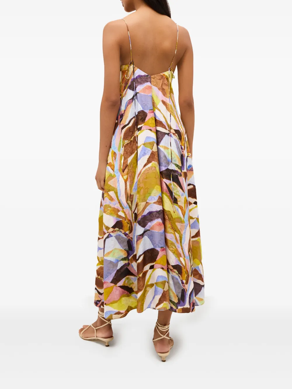 Shop Marie Oliver Levine Abstract-print Maxi Dress In Violett