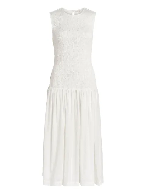 Marie Oliver Porter smocked-bodice midi dress
