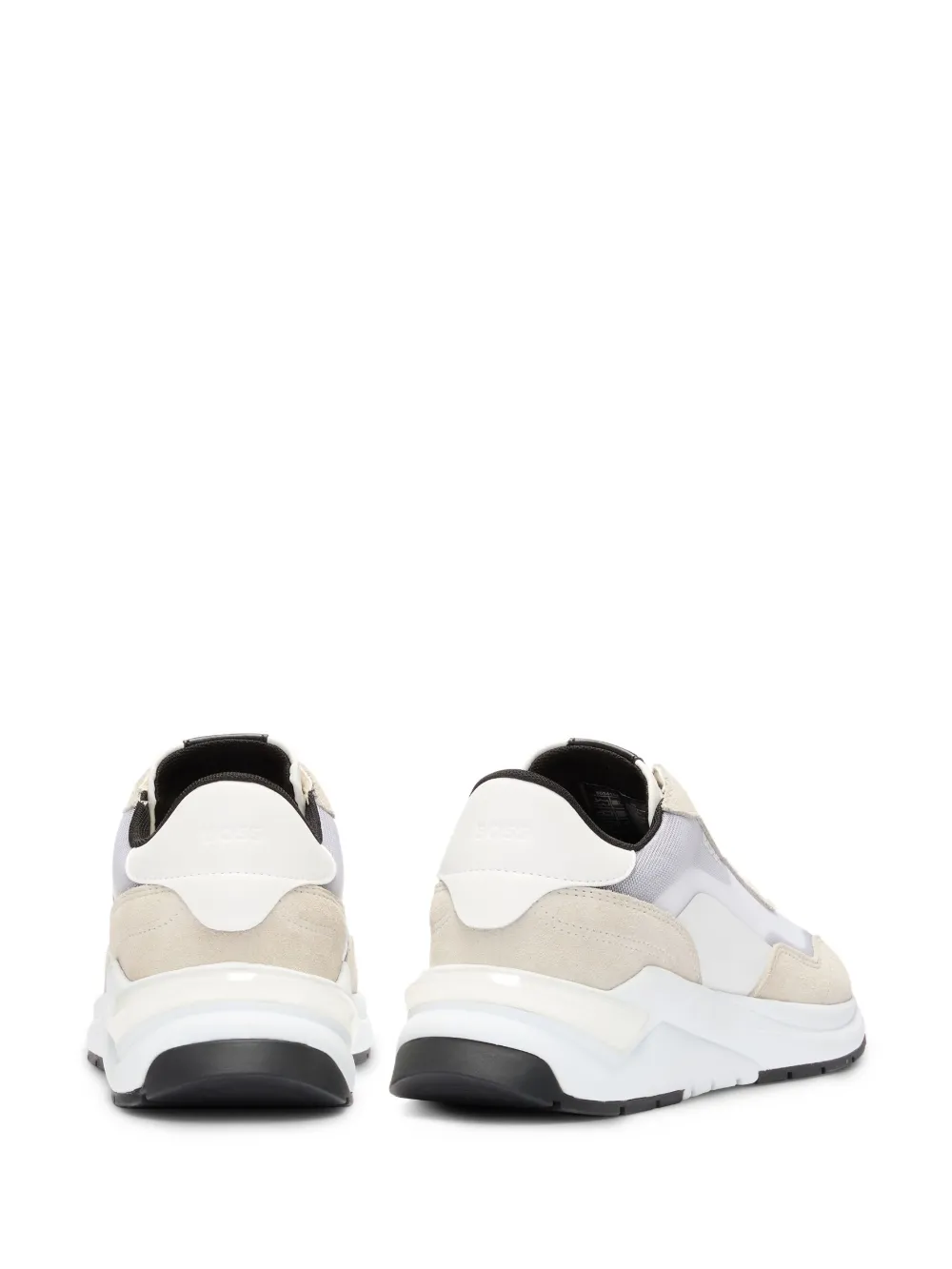 BOSS suede-panelling sneakers White