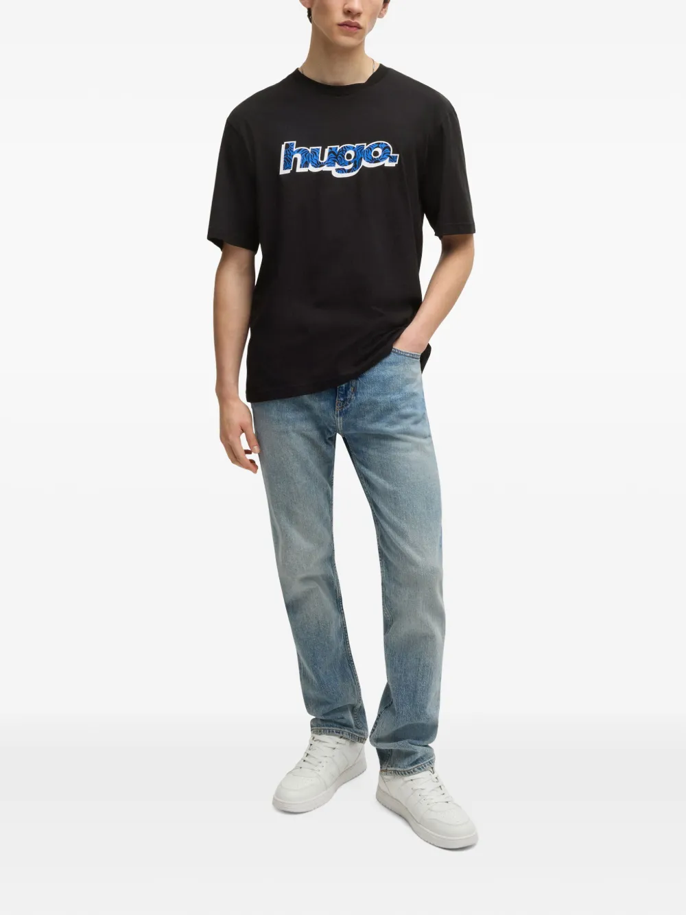 HUGO Camiseta com estampa de logo | Camisetas | Image 2