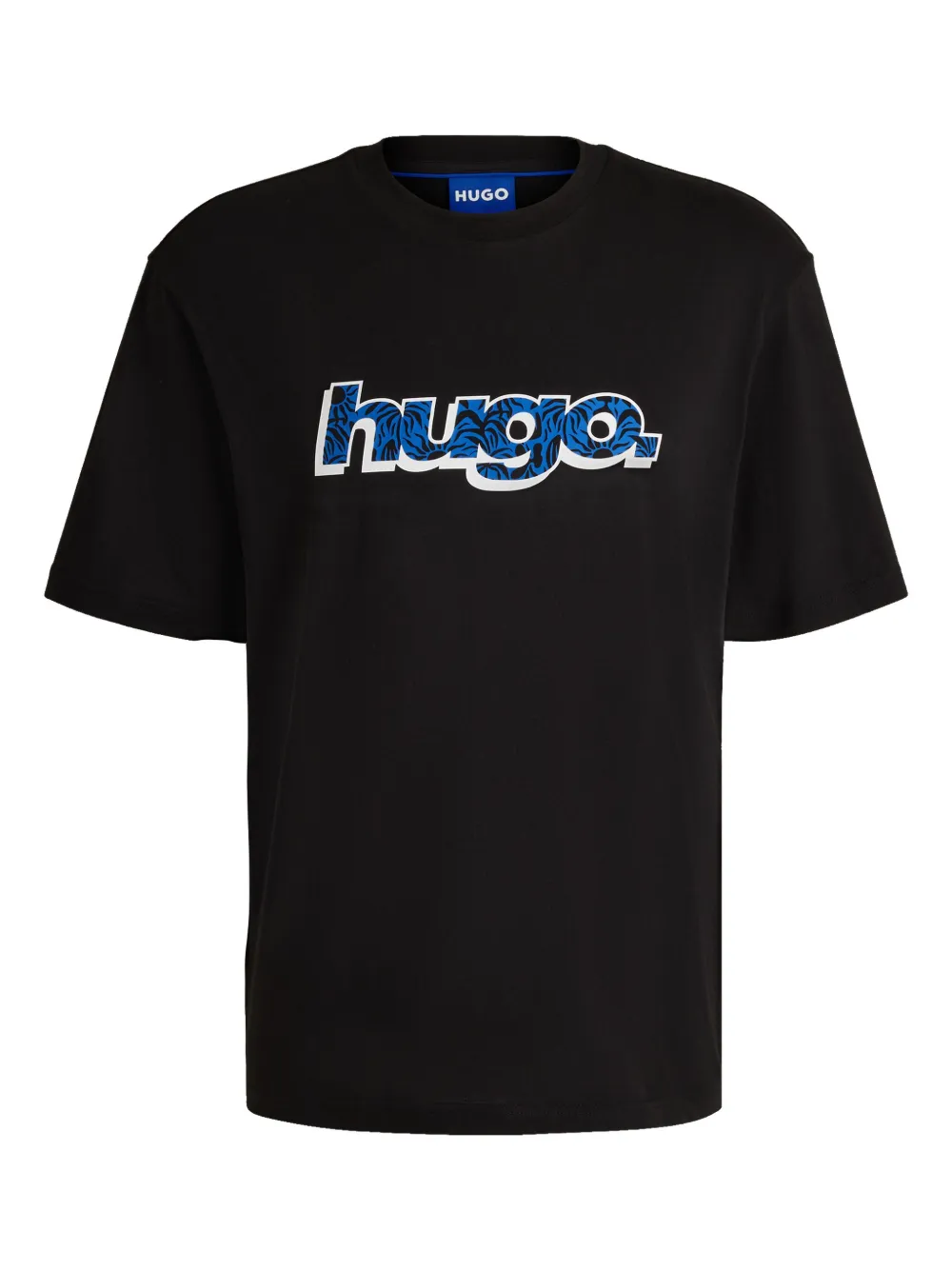 HUGO Camiseta com estampa de logo | Preto | Image 1
