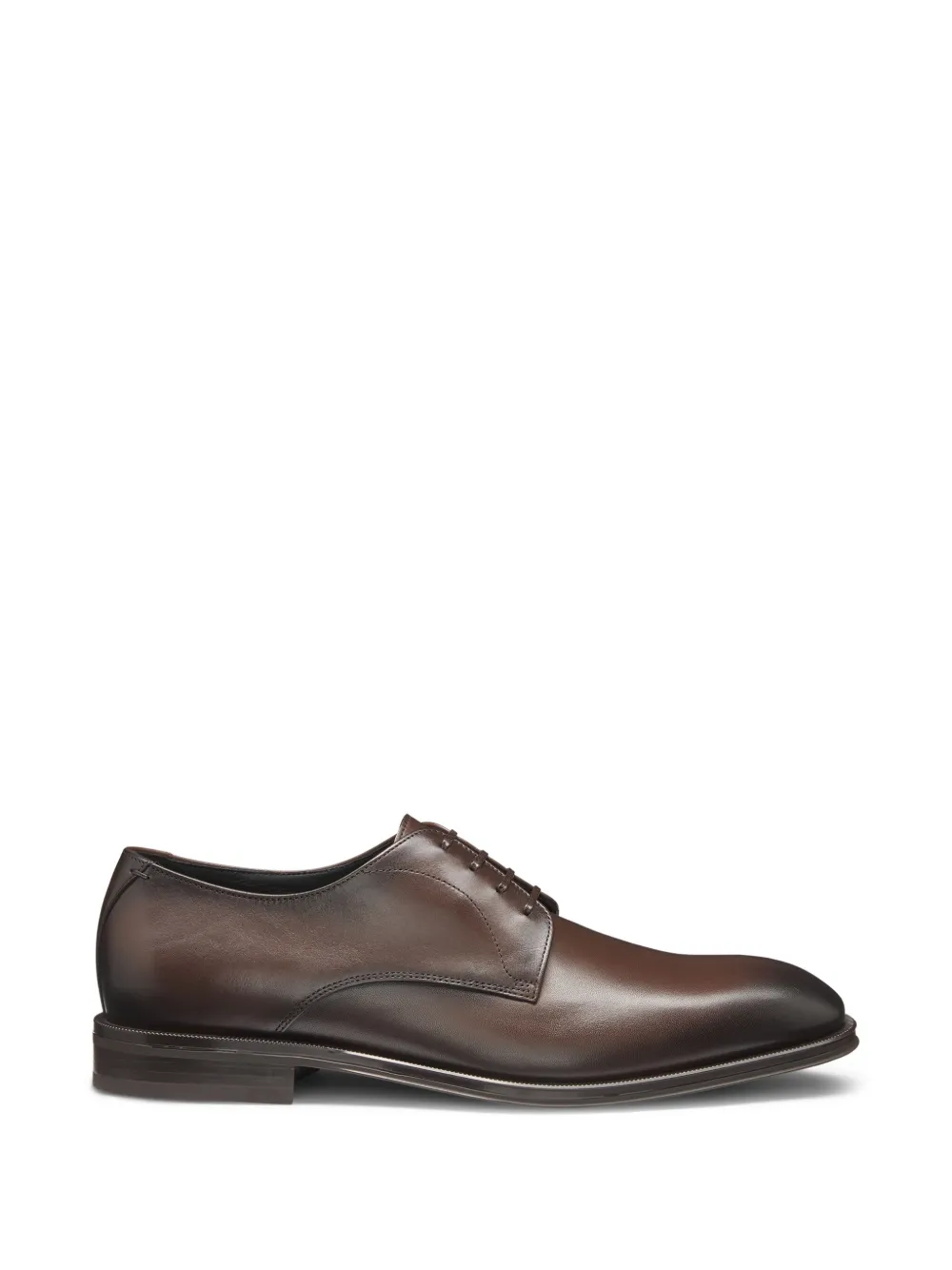 BOSS leather derby shoes Brown