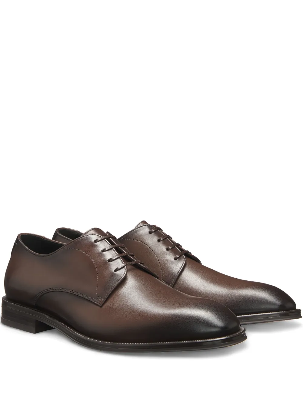 BOSS leather derby shoes Brown