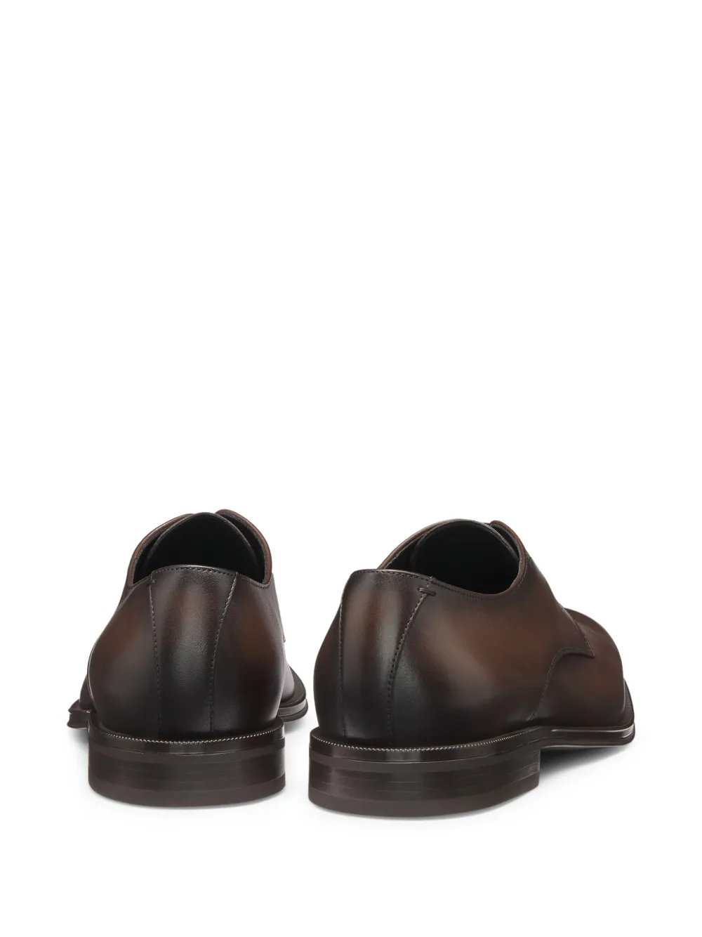 BOSS leather derby shoes Brown