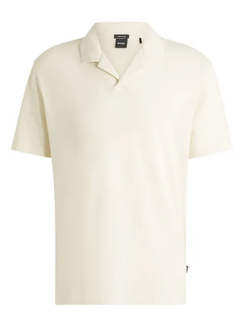 BOSS Camisa polo de linho misto