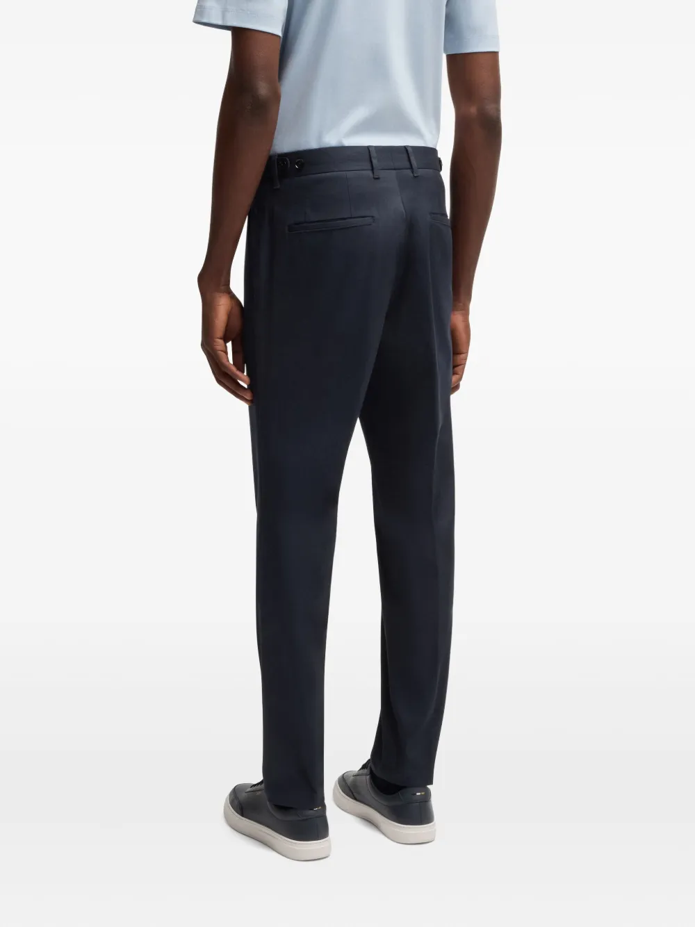 BOSS Katoenen broek Blauw