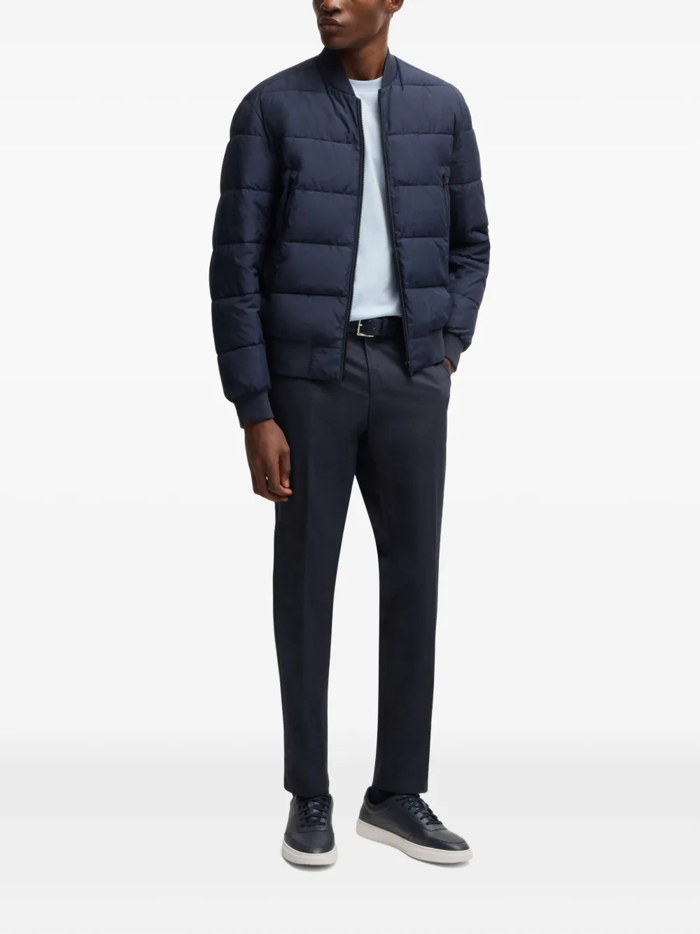 BOSS Katoenen broek - Blauw