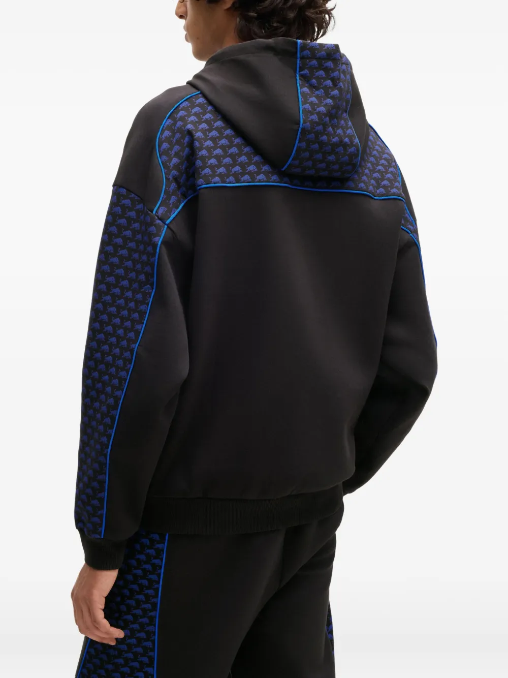HUGO Hoodie met logoprint Zwart