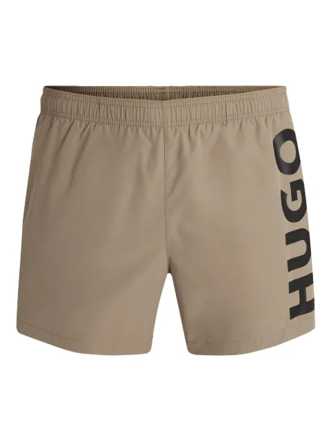 HUGO Bermuda de praia quick-dry com logo