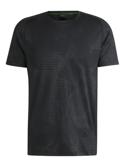 BOSS pattern-jacquard T-shirt