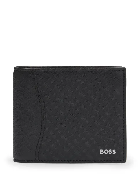 BOSS 纹理对折钱包