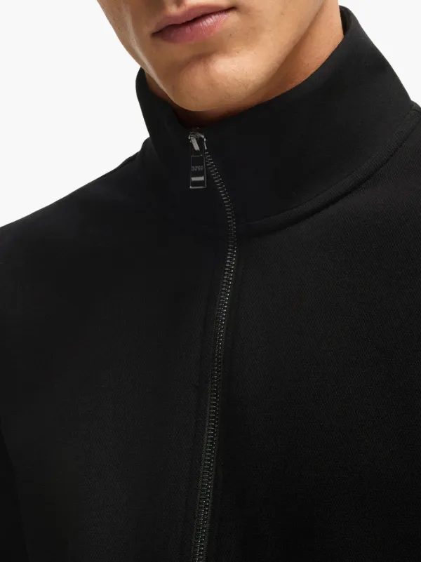 ☆関税込☆【BOSS】パッカブル ジップアップ スウェットシャツ BOSS ジップアップ スウェットシャツ | ブラック | FARFETCH JP