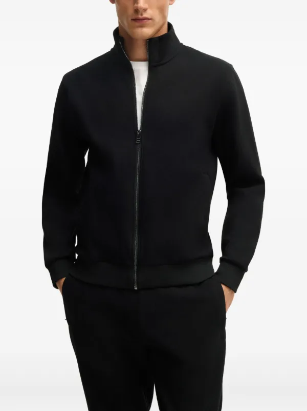 BOSS ジップアップ スウェットシャツ | ブラック | FARFETCH JP