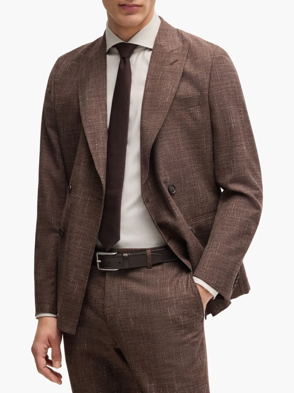 BOSS Overhemd met lange mouwen Beige