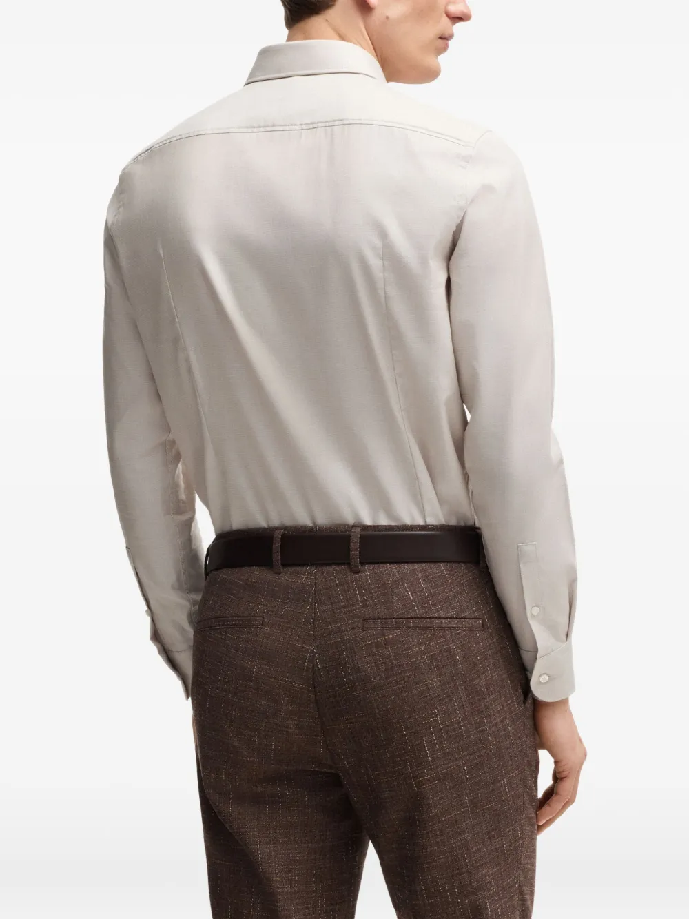 BOSS Overhemd met lange mouwen Beige
