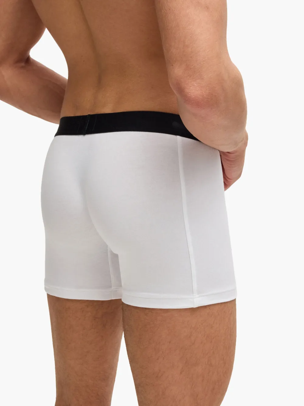BOSS Set van drie stretch boxershorts Wit